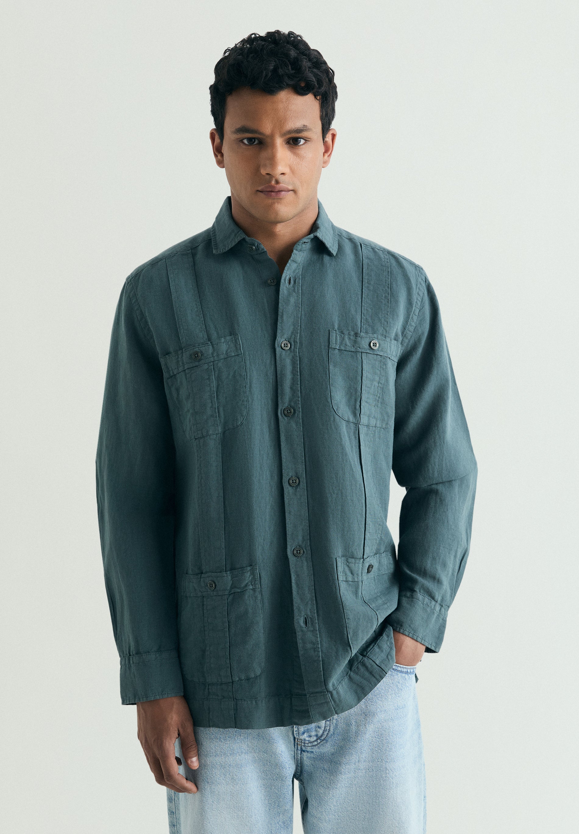 LINEN GUAYABERA SHIRT