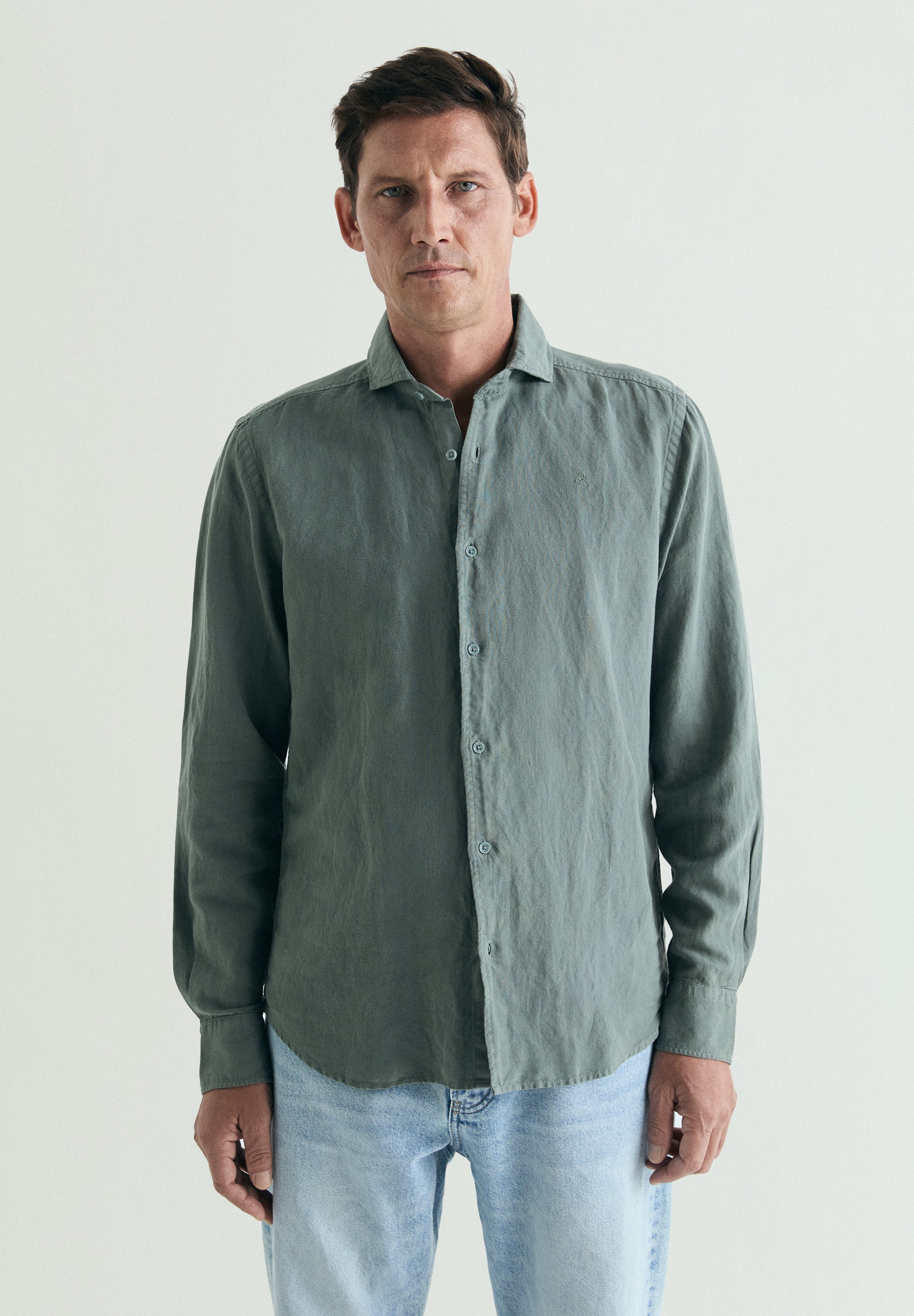 REGULAR FIT LINEN SHIRT