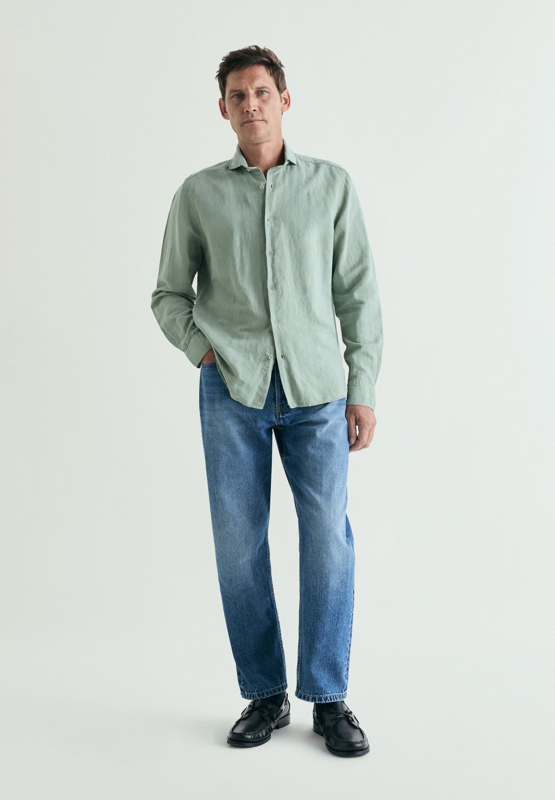 REGULAR FIT LINEN SHIRT