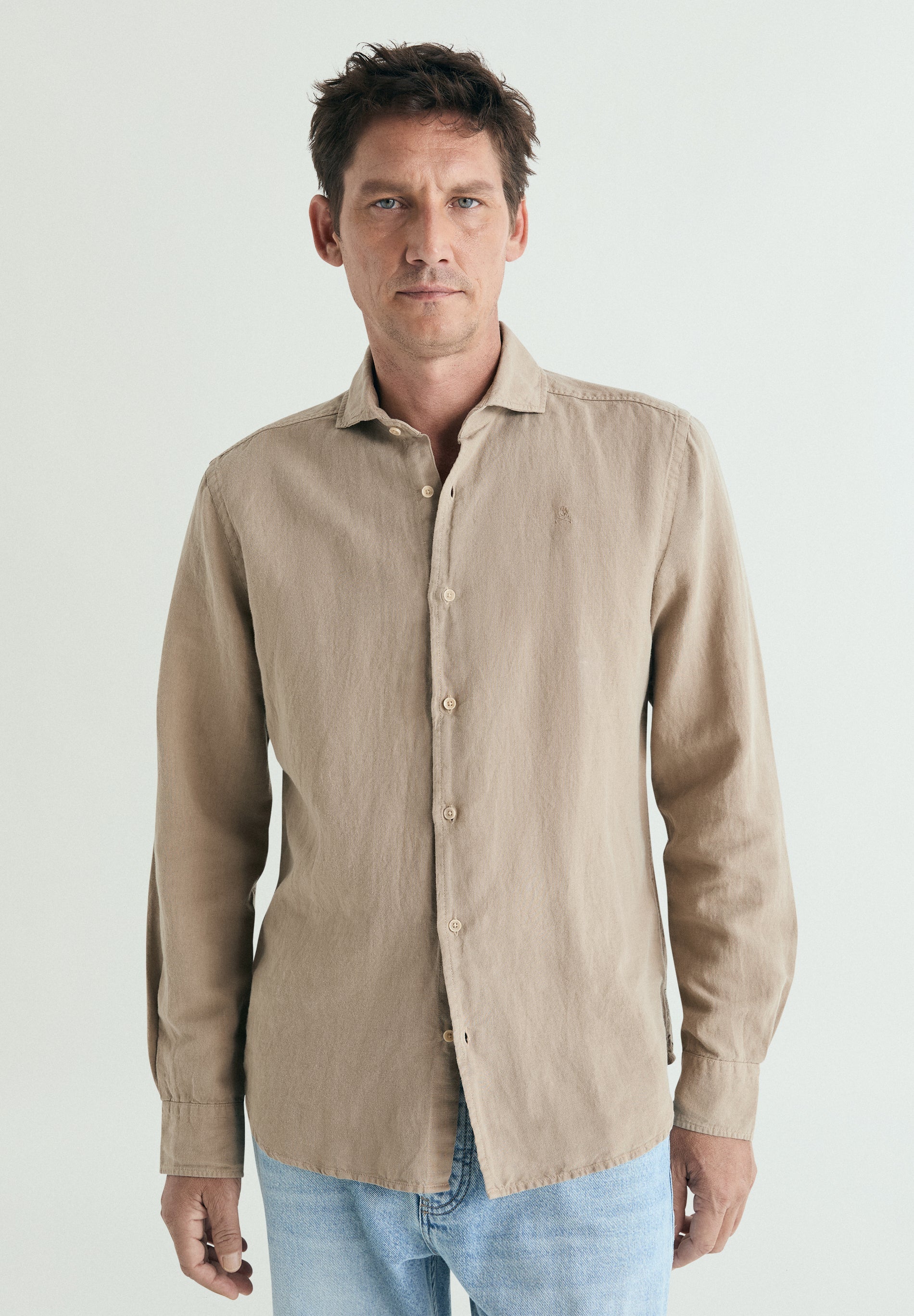 REGULAR FIT LINEN SHIRT