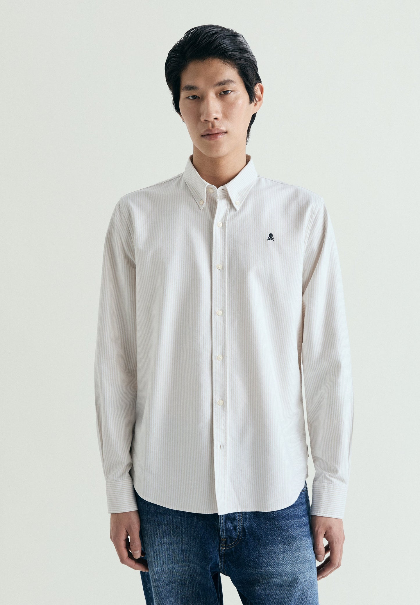 STRIPED PRINTED OXFORD SHIRT