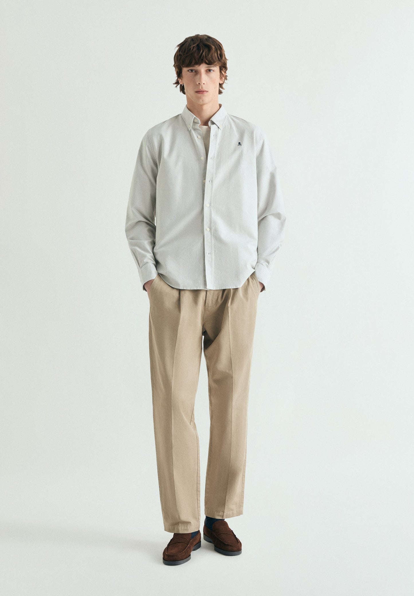 STRIPED PRINTED OXFORD SHIRT