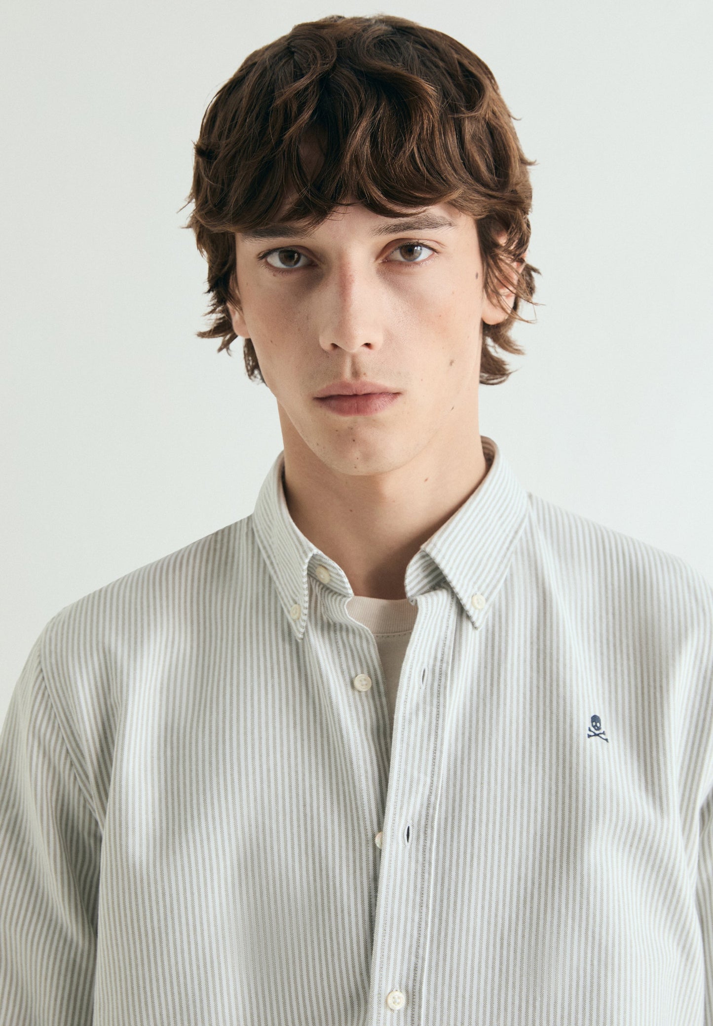 STRIPED PRINTED OXFORD SHIRT