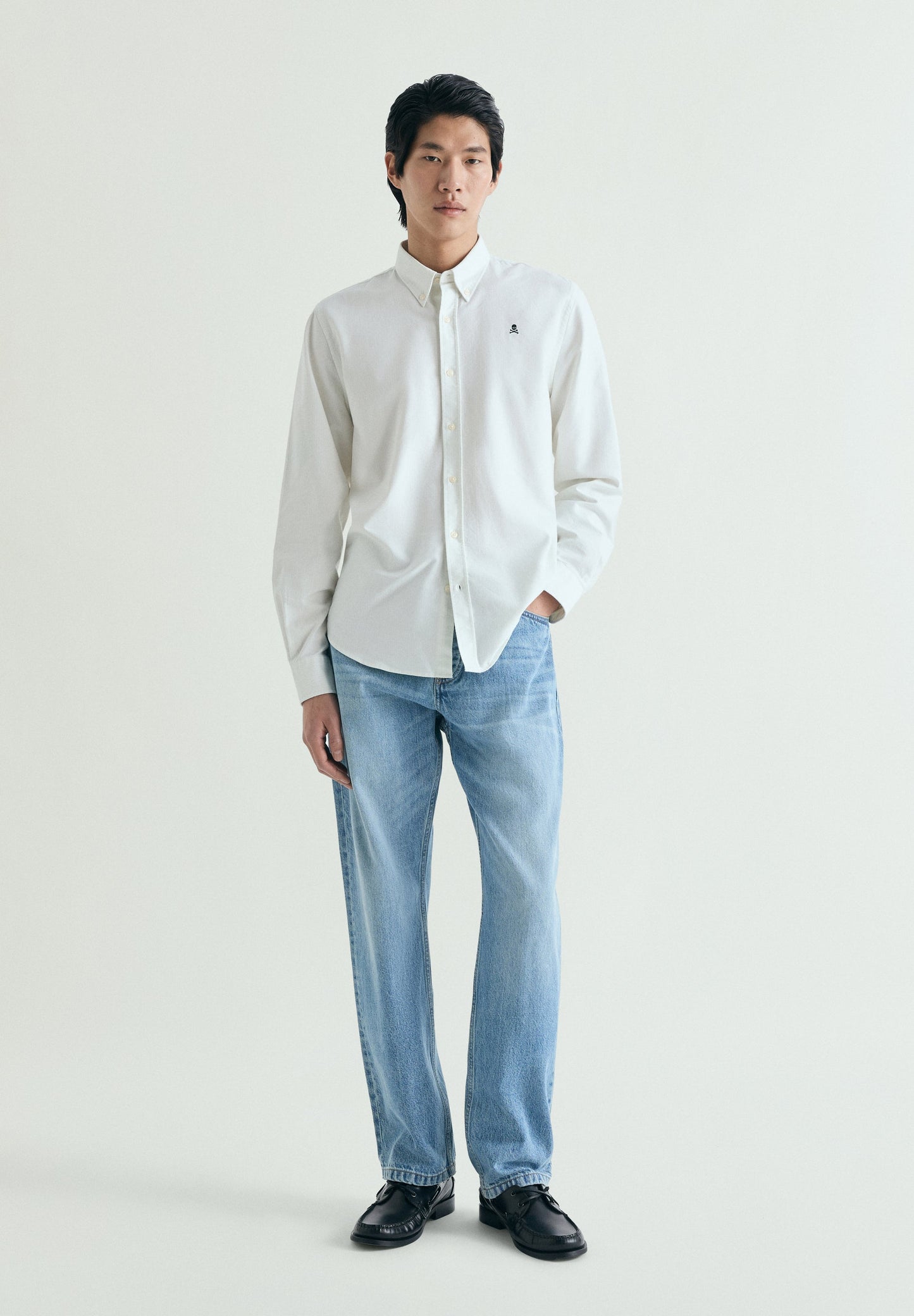 STRIPED PRINTED OXFORD SHIRT