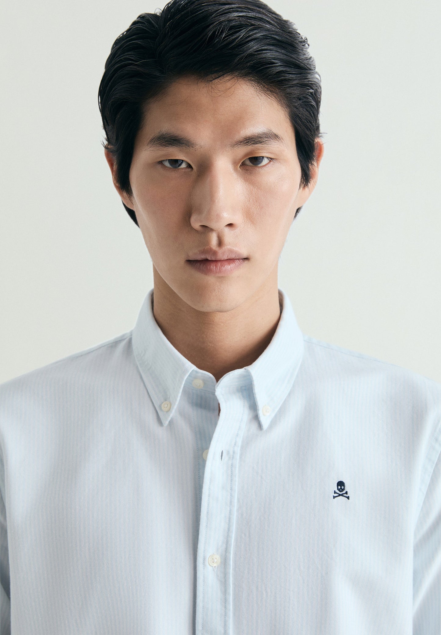 STRIPED PRINTED OXFORD SHIRT