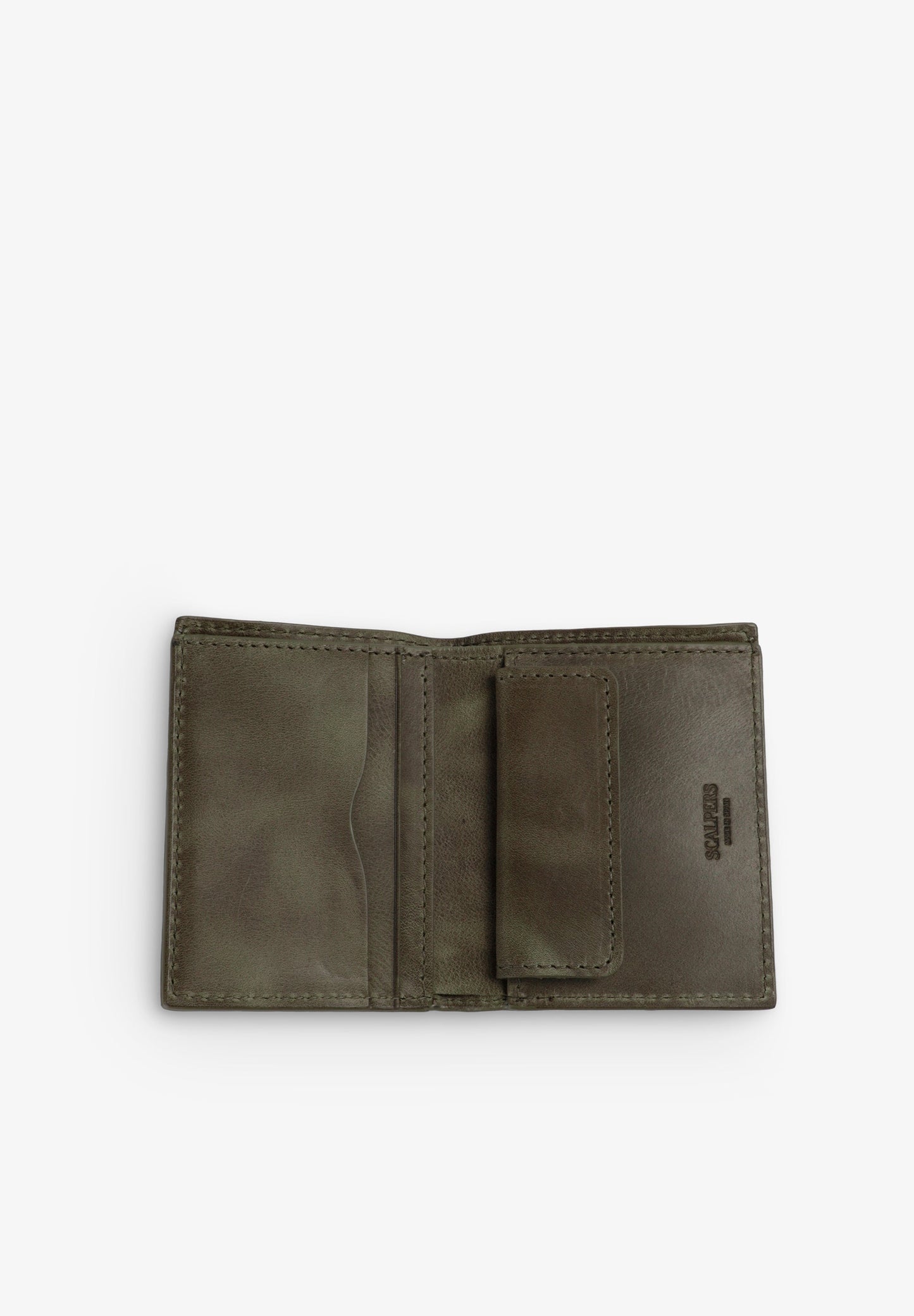 100% LEATHER WALLET WITH STRETCH DETAIL