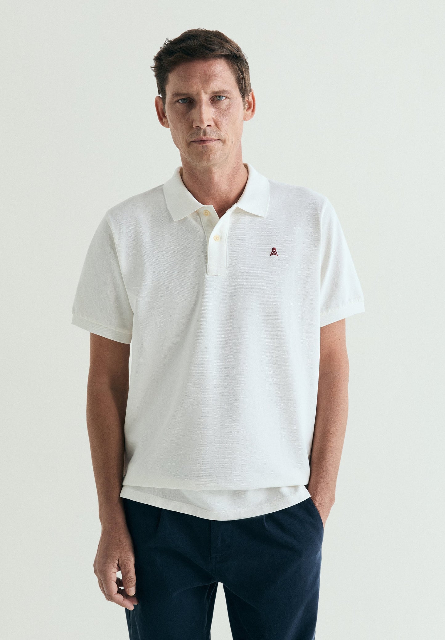 PIQUÉ POLO SHIRT WITH CONTRAST EMBROIDERY