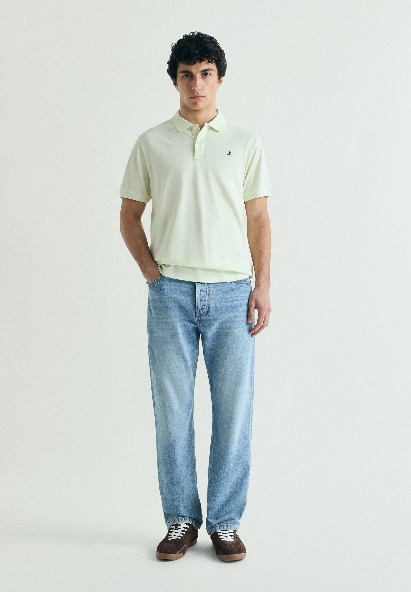 PIQUÉ POLO SHIRT WITH CONTRAST SKULL