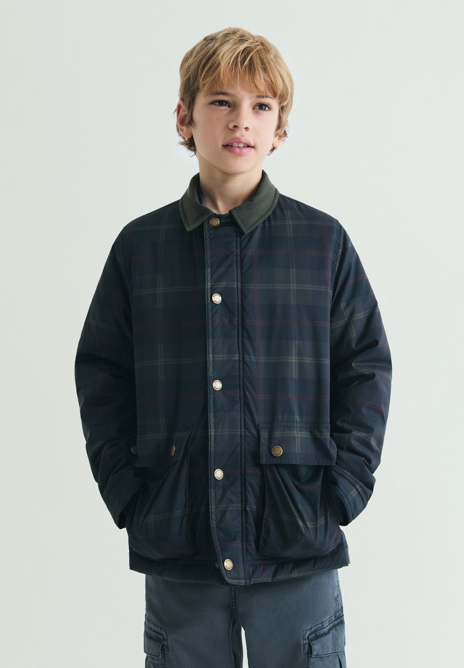 CHECK WAXED JACKET