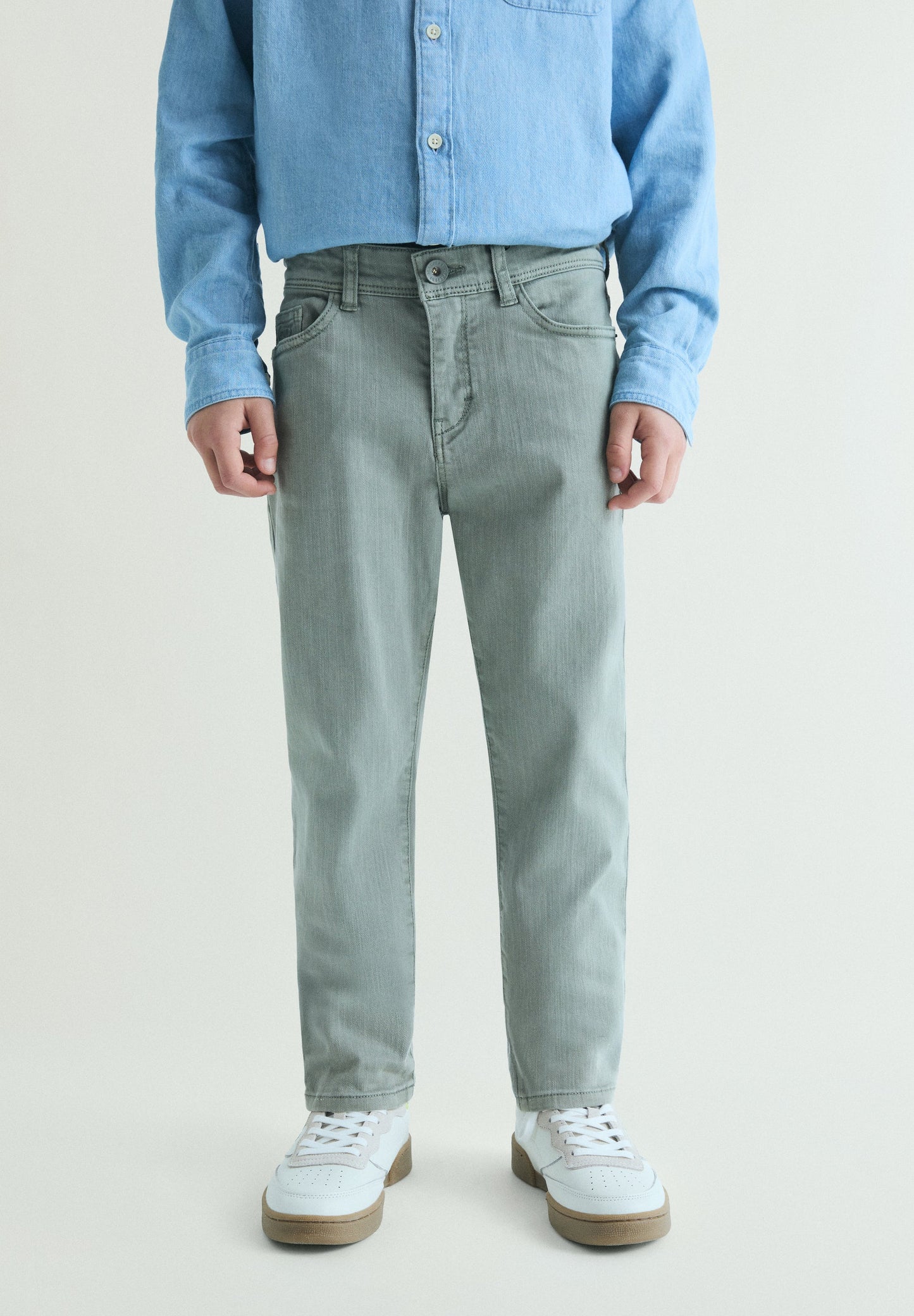 SLIM FIT FIVE-POCKET TROUSERS
