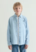 BUTTON-DOWN COLLAR DENIM SHIRT