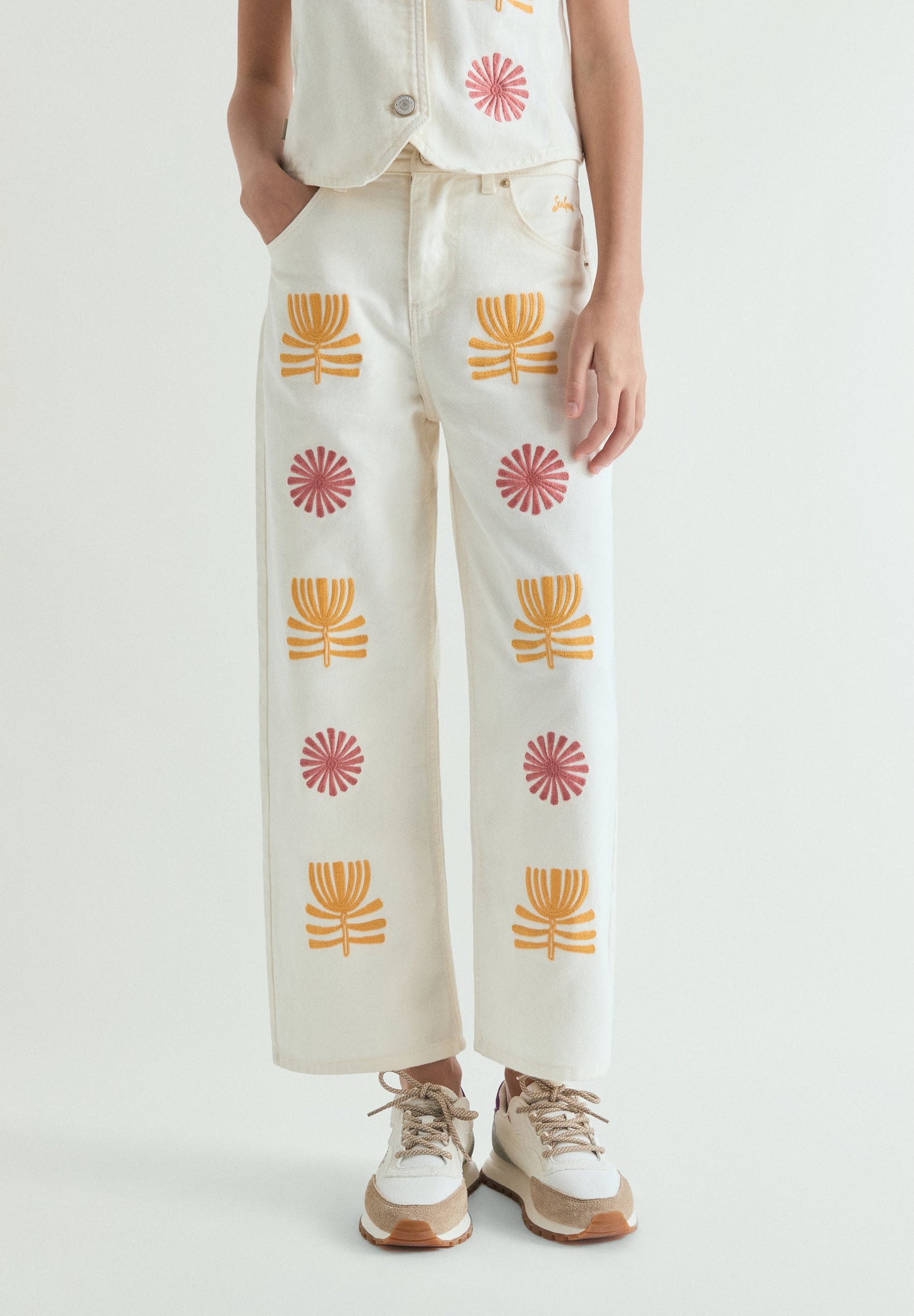 CULOTTE JEANS WITH EMBROIDERY