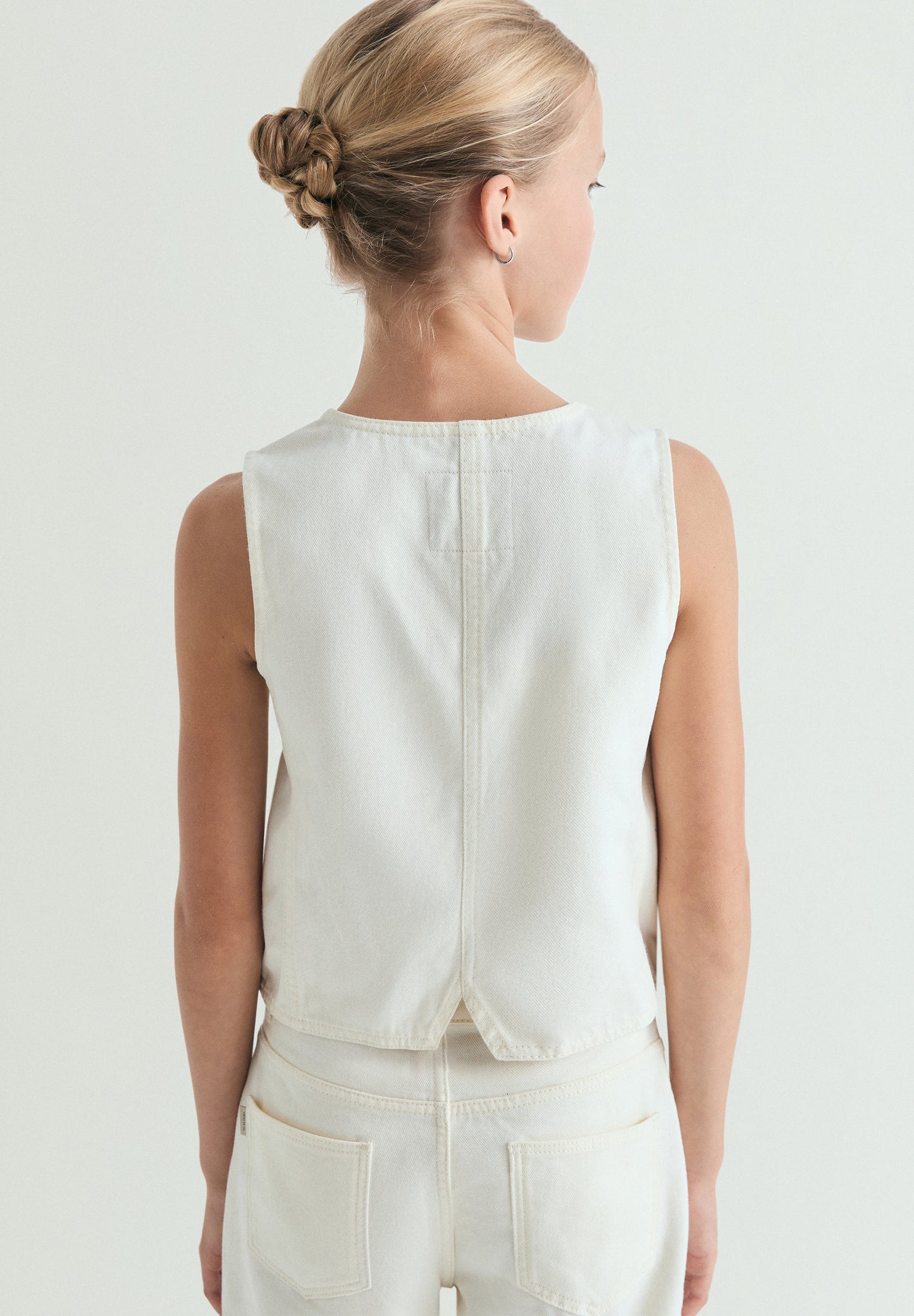 EMBROIDERED DENIM WAISTCOAT