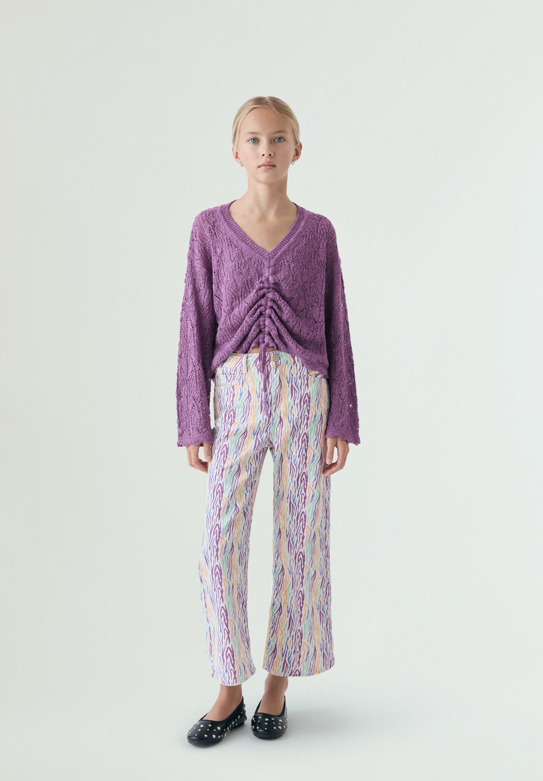 MULTICOLOUR WIDE LEG TROUSERS