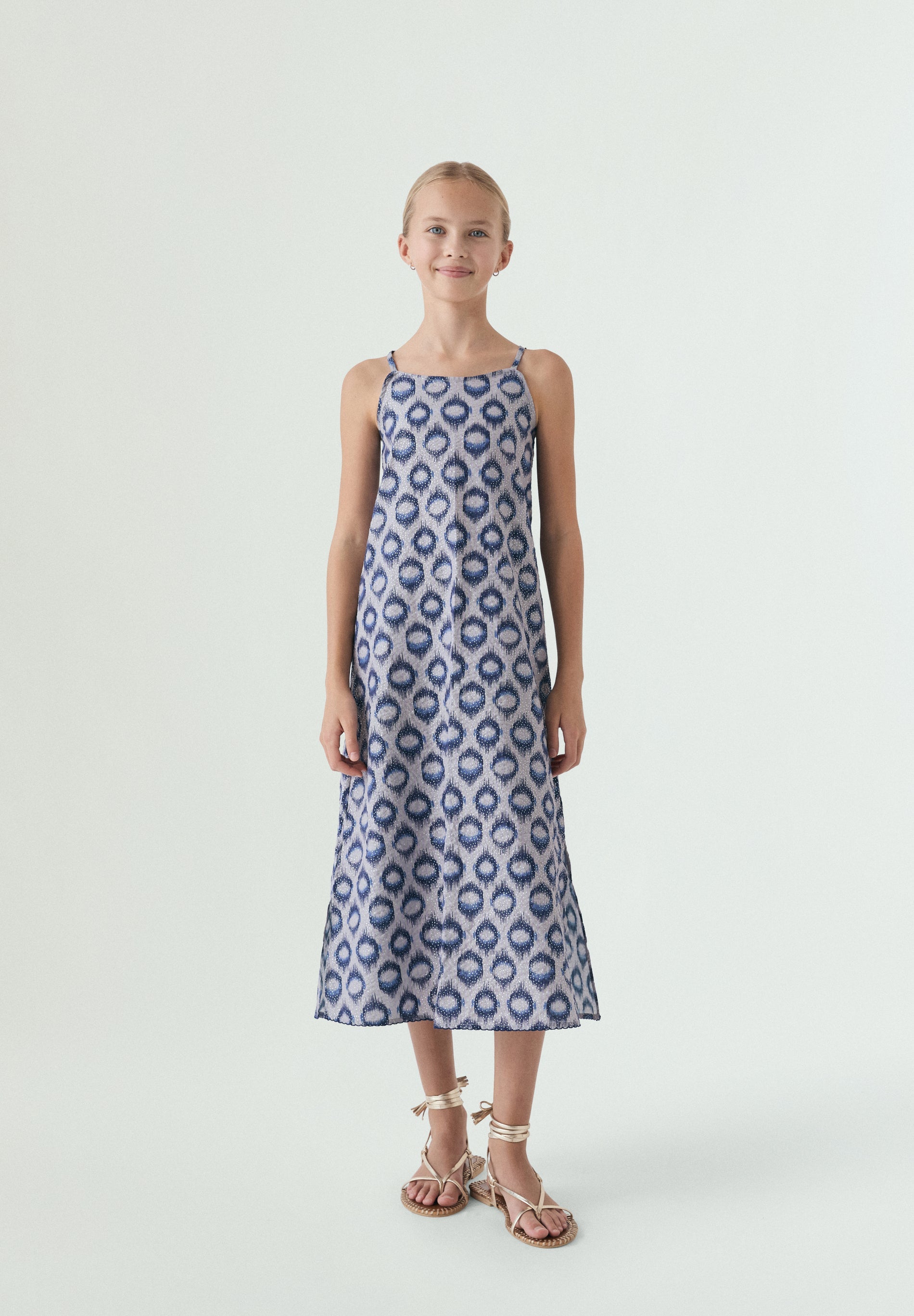 PRINTED MIDI DRESS