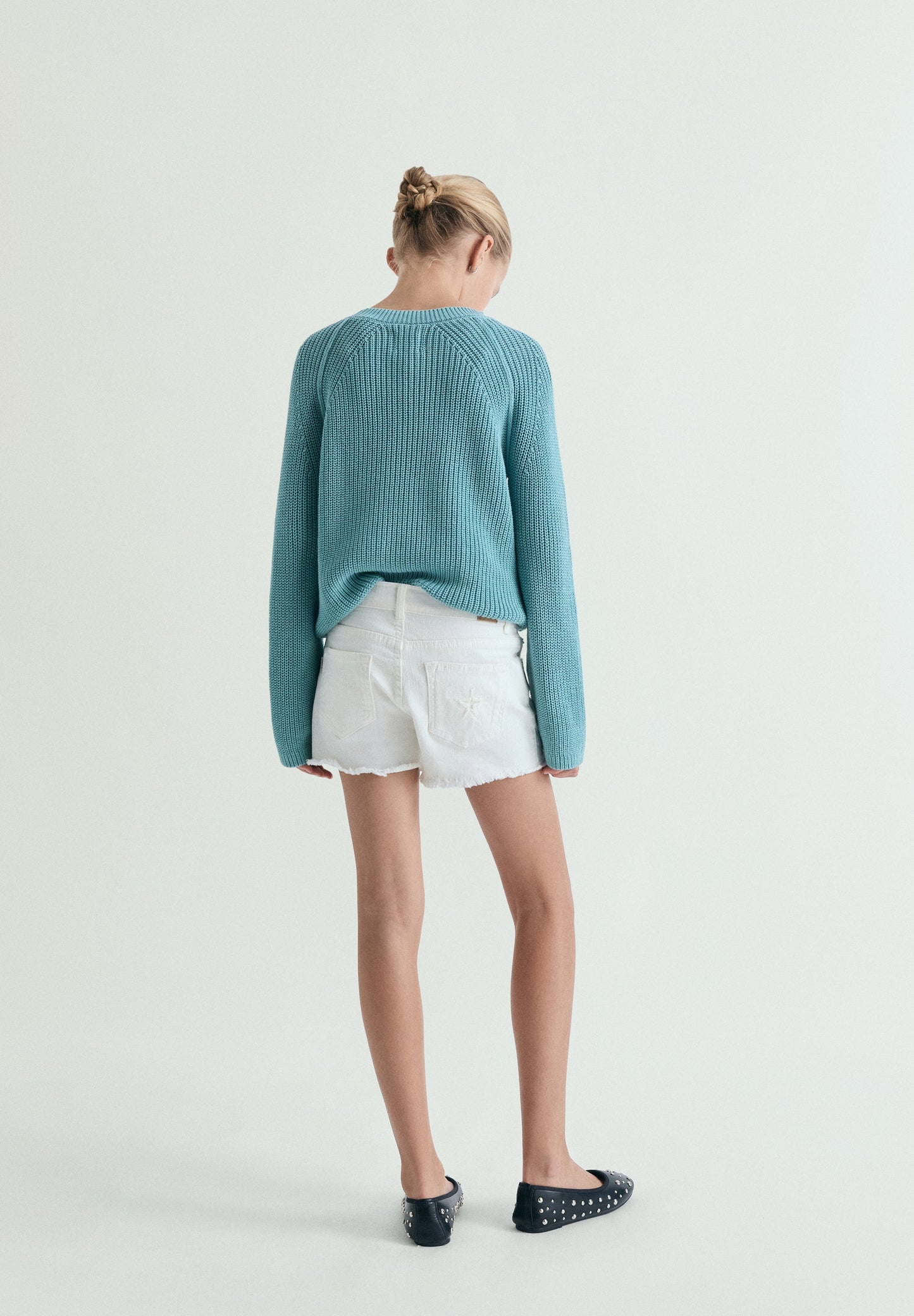FADED DENIM SHORTS