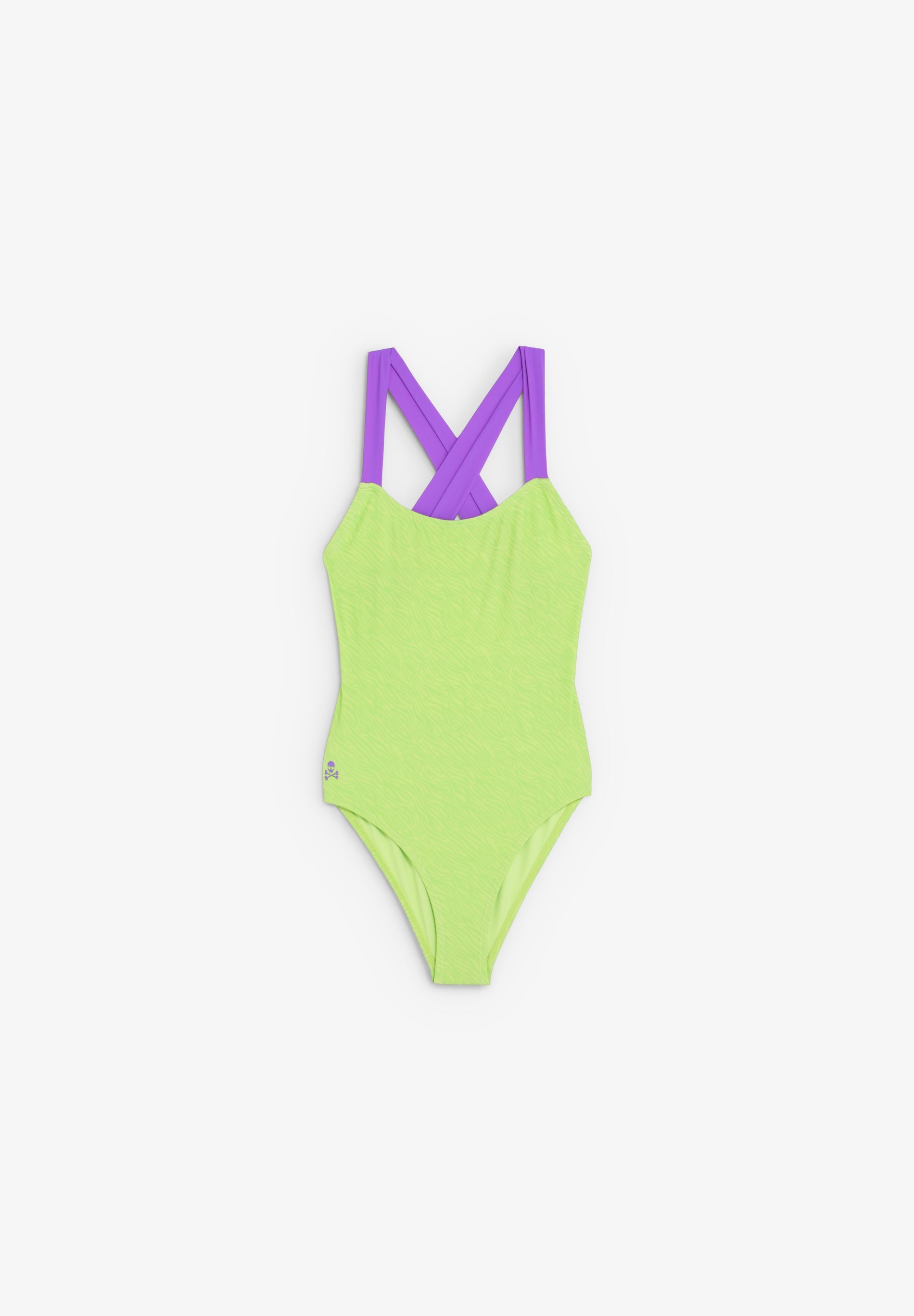 TWO-TONE ANIMAL PRINT SWIMSUIT