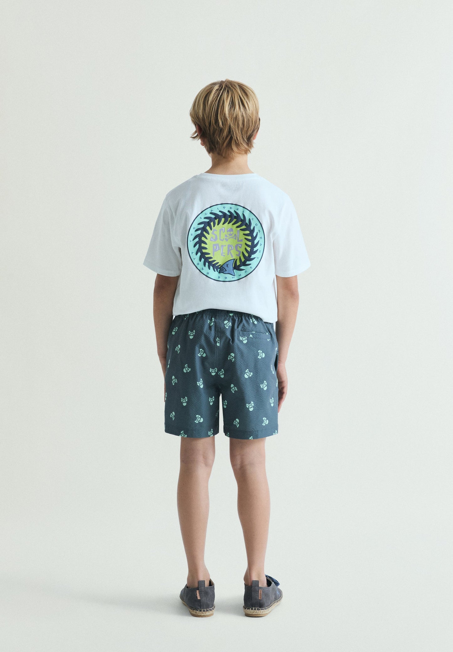 SWIMMING TRUNKS WITH SKULL PRINT