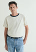 CONTRAST COLLAR T-SHIRT