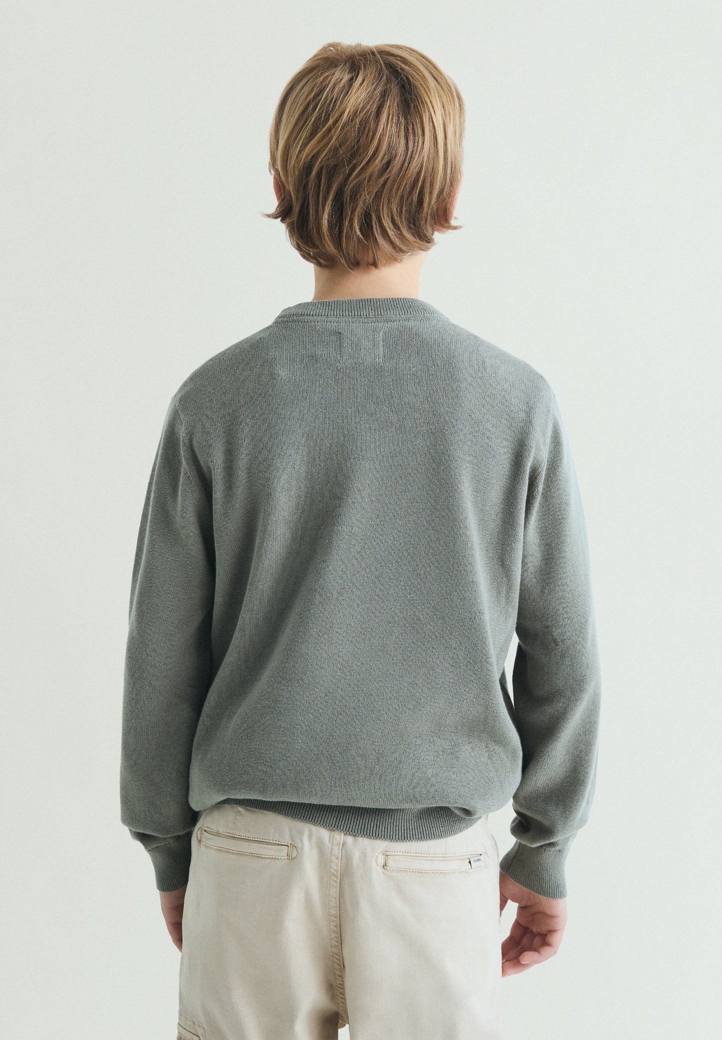 ROUND NECK COTTON SWEATER