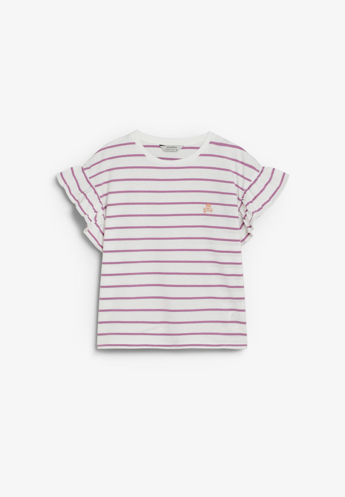 STRIPED T-SHIRT WITH CONTRAST SKULL