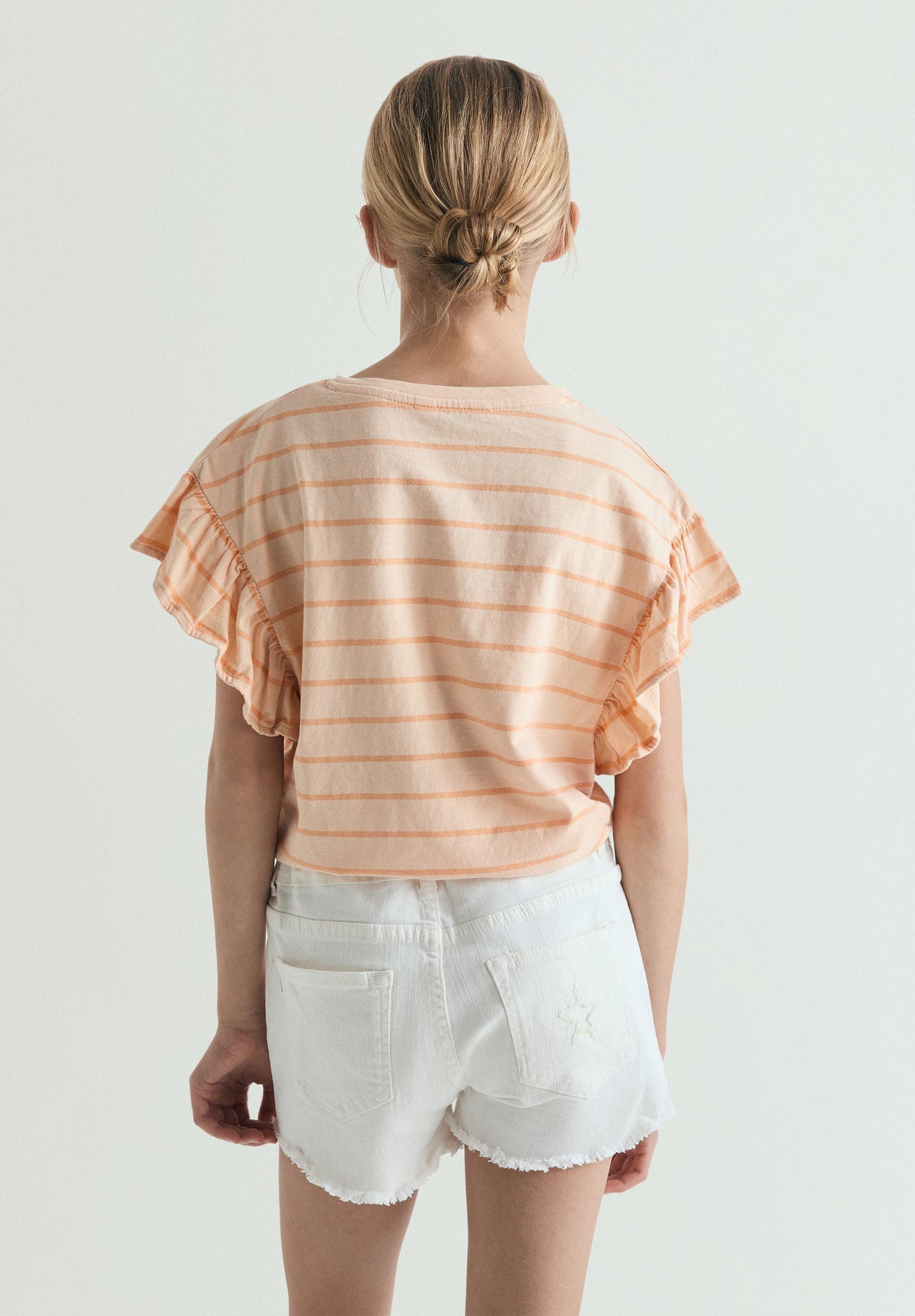 STRIPED T-SHIRT WITH CONTRAST SKULL
