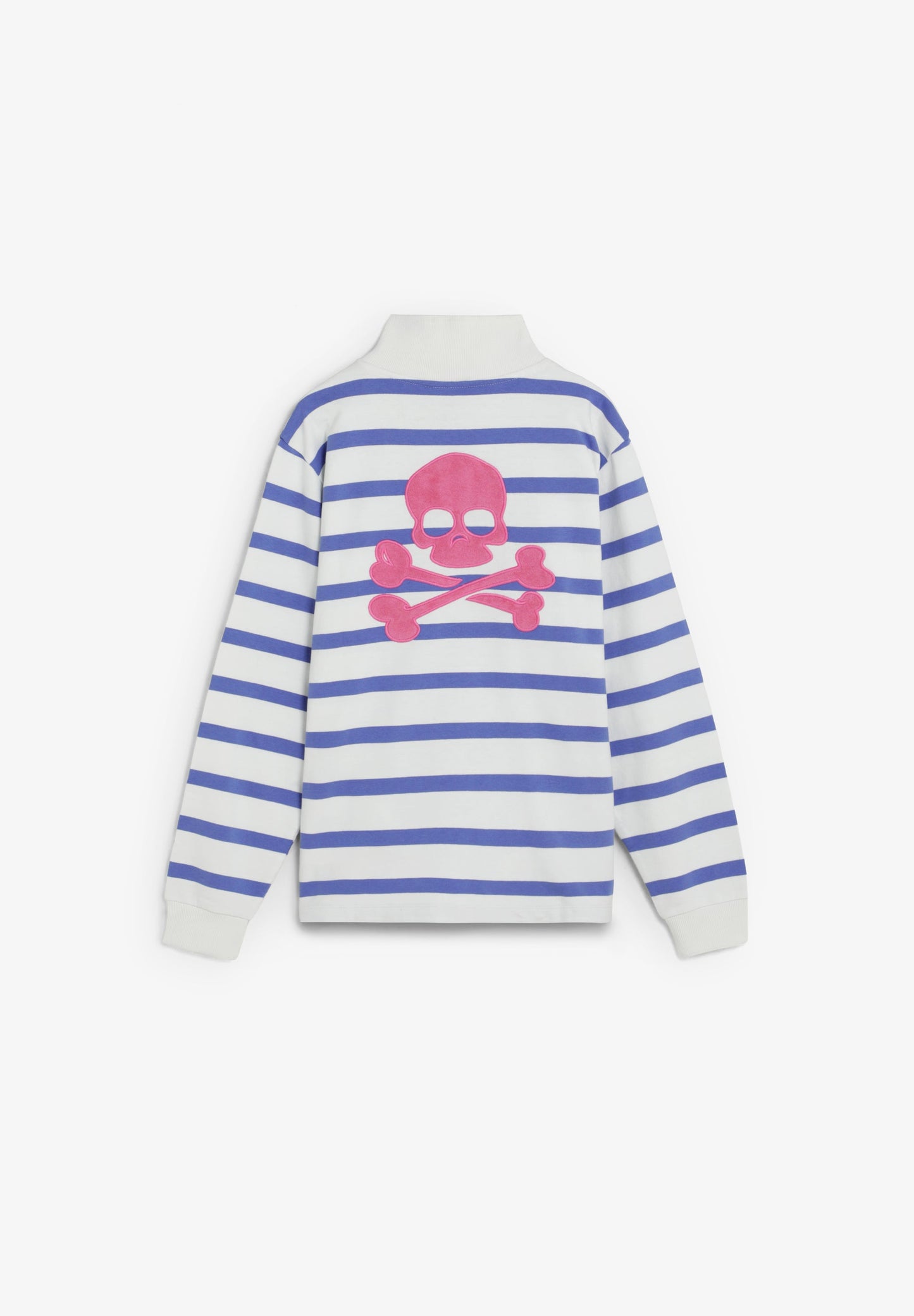 HIGH NECK STRIPED SWEATSHIRT