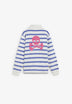 HIGH NECK STRIPED SWEATSHIRT