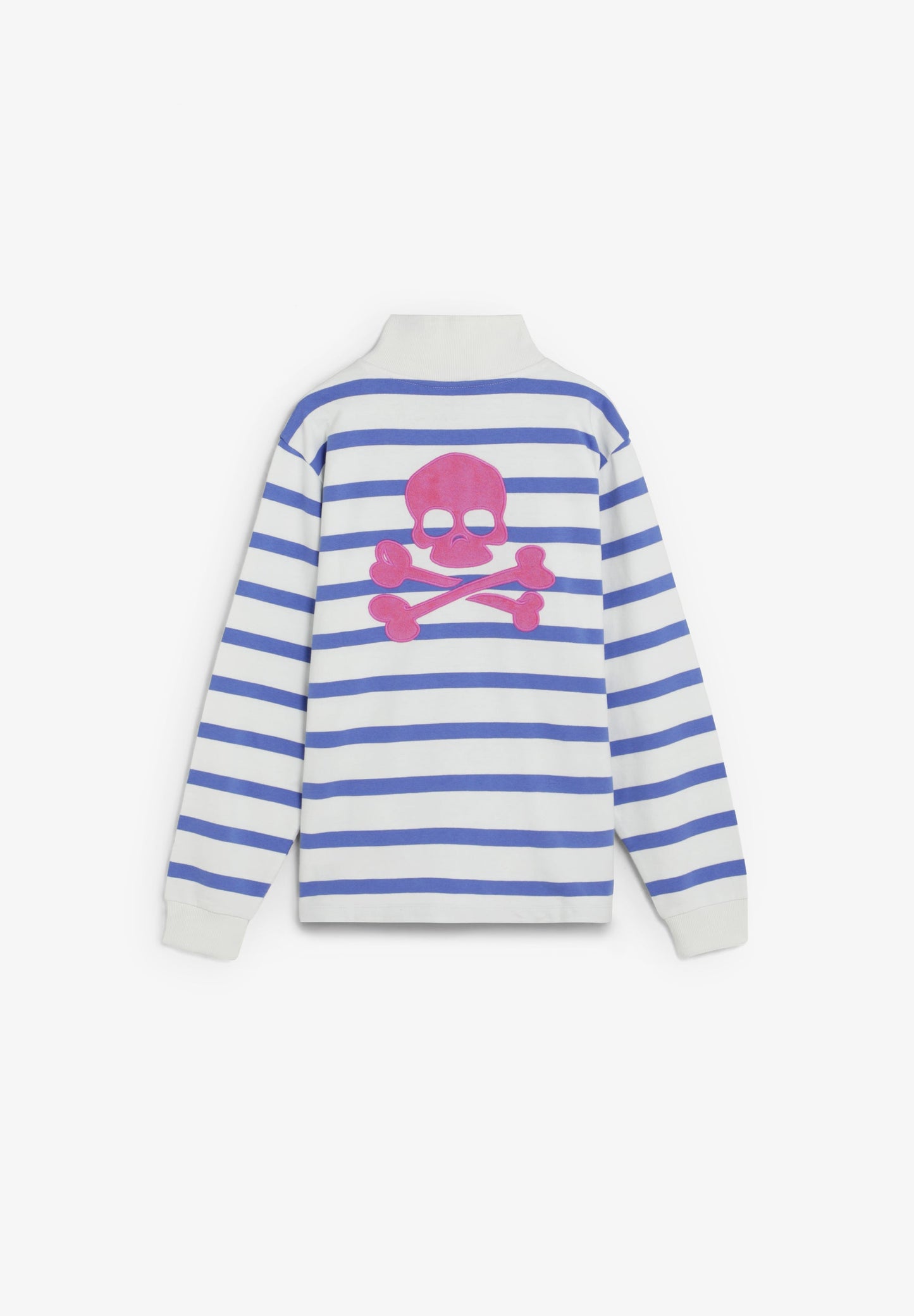 HIGH NECK STRIPED SWEATSHIRT