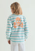 HIGH NECK STRIPED SWEATSHIRT