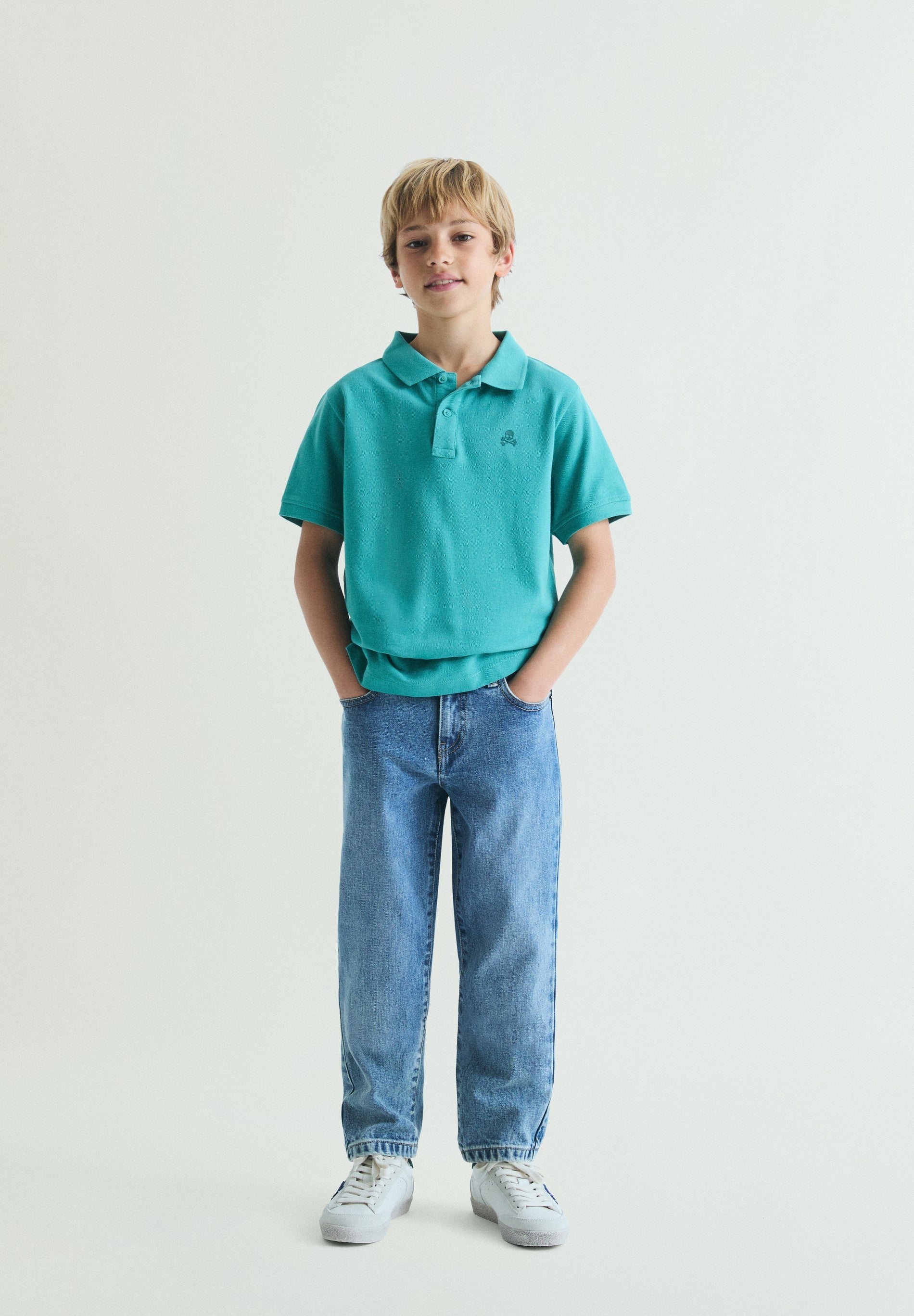 BASIC POLO SHIRT WITH SKULL