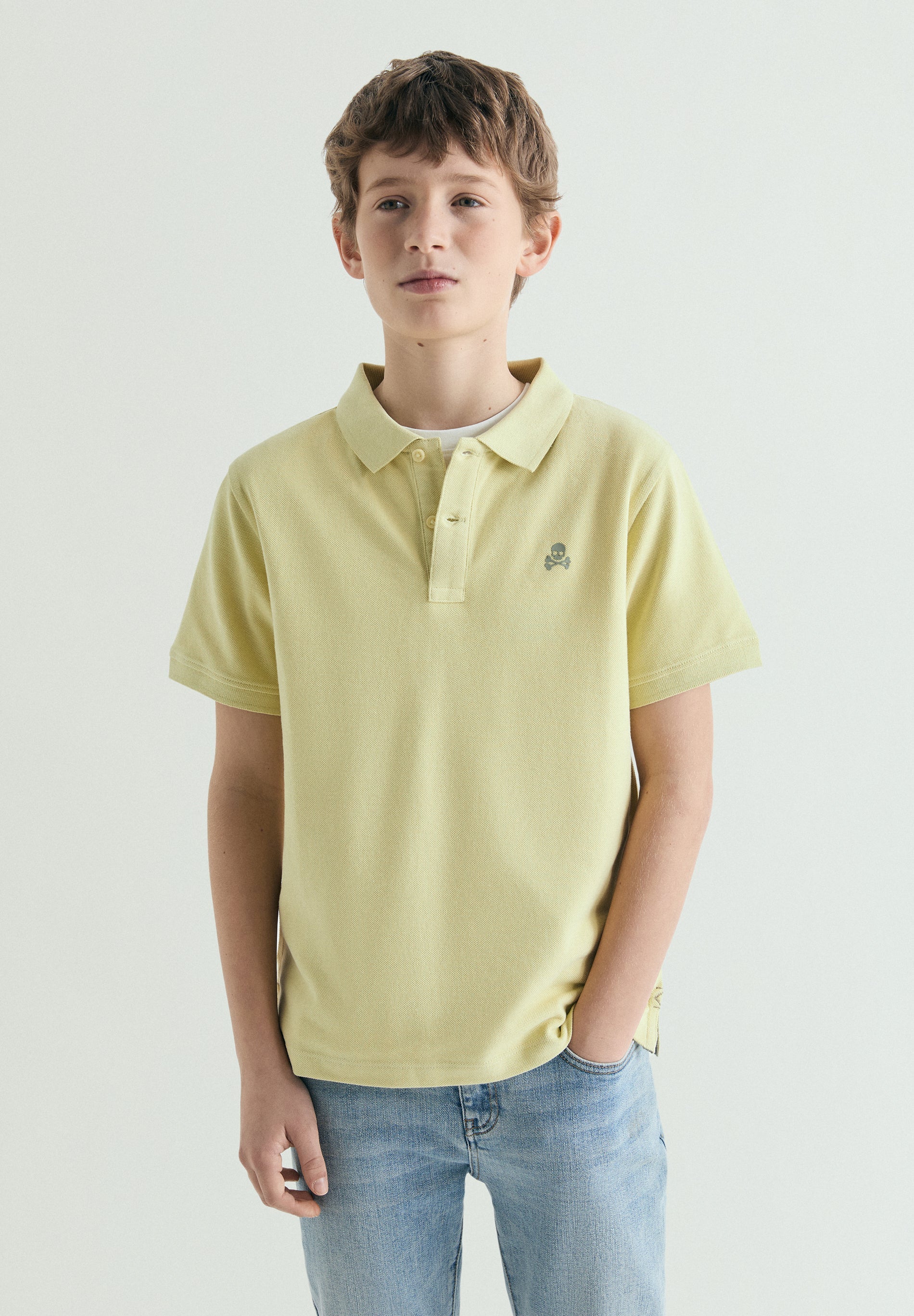 BASIC POLO SHIRT WITH SKULL