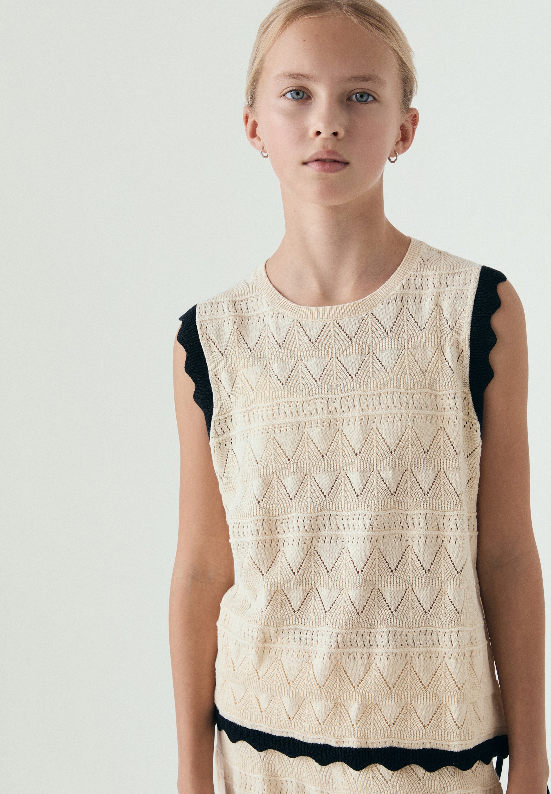 OPENWORK KNIT TOP
