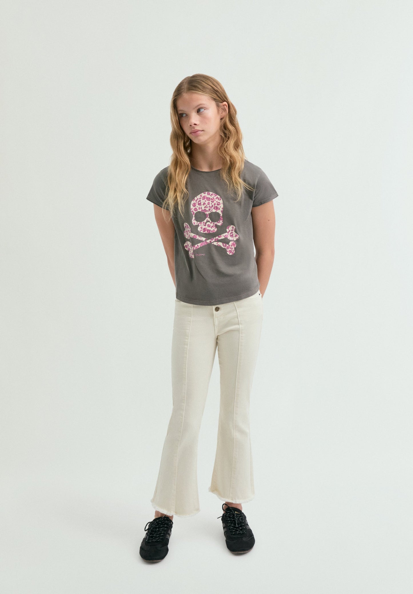 ANIMAL PRINT SKULL T-SHIRT