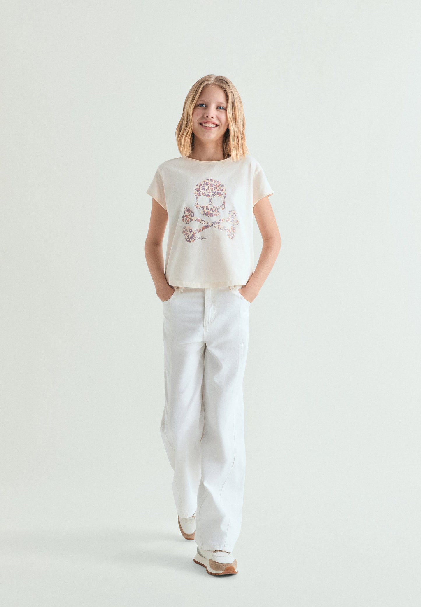 ANIMAL PRINT SKULL T-SHIRT