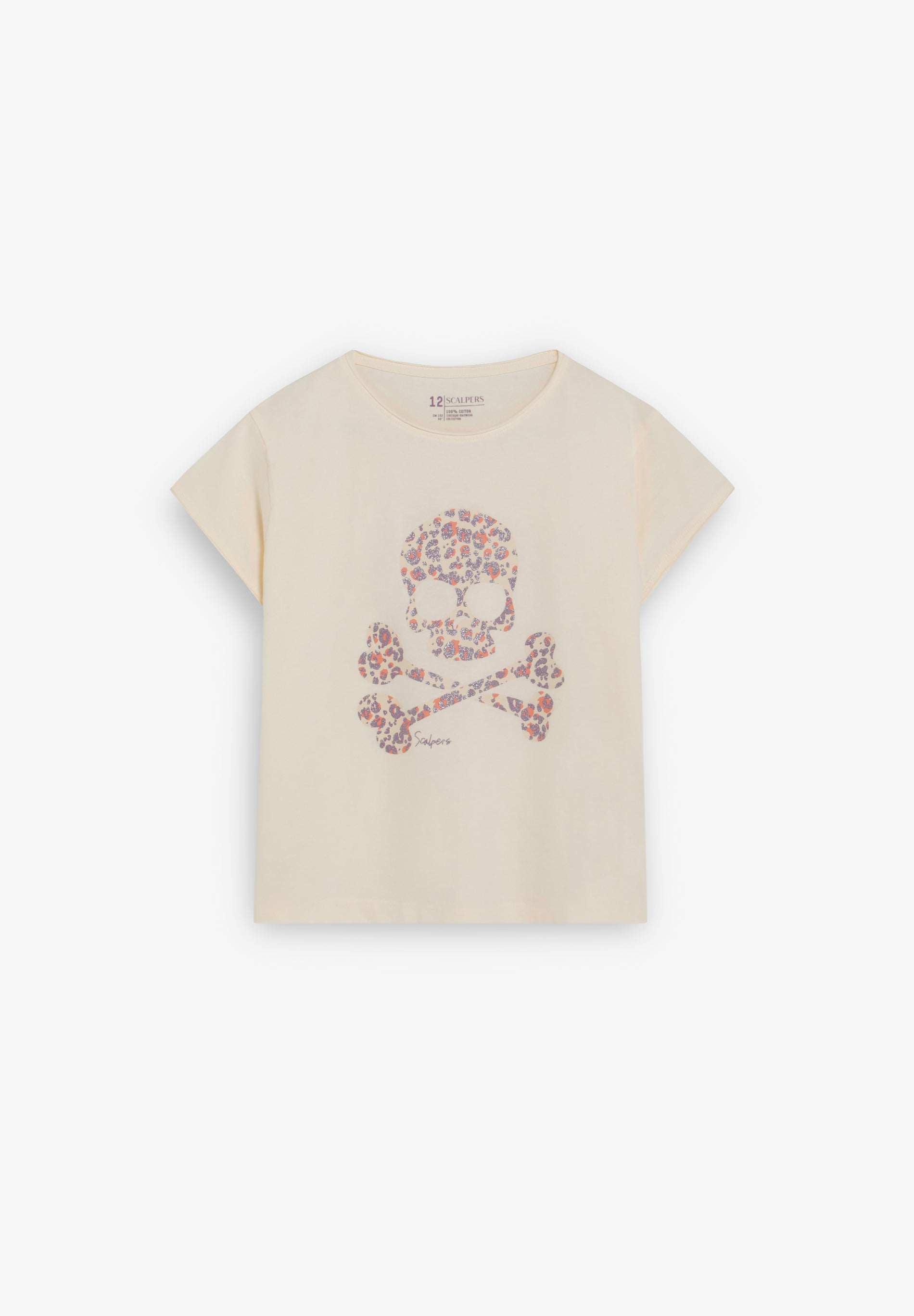 ANIMAL PRINT SKULL T-SHIRT