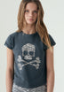 ANIMAL PRINT SKULL T-SHIRT