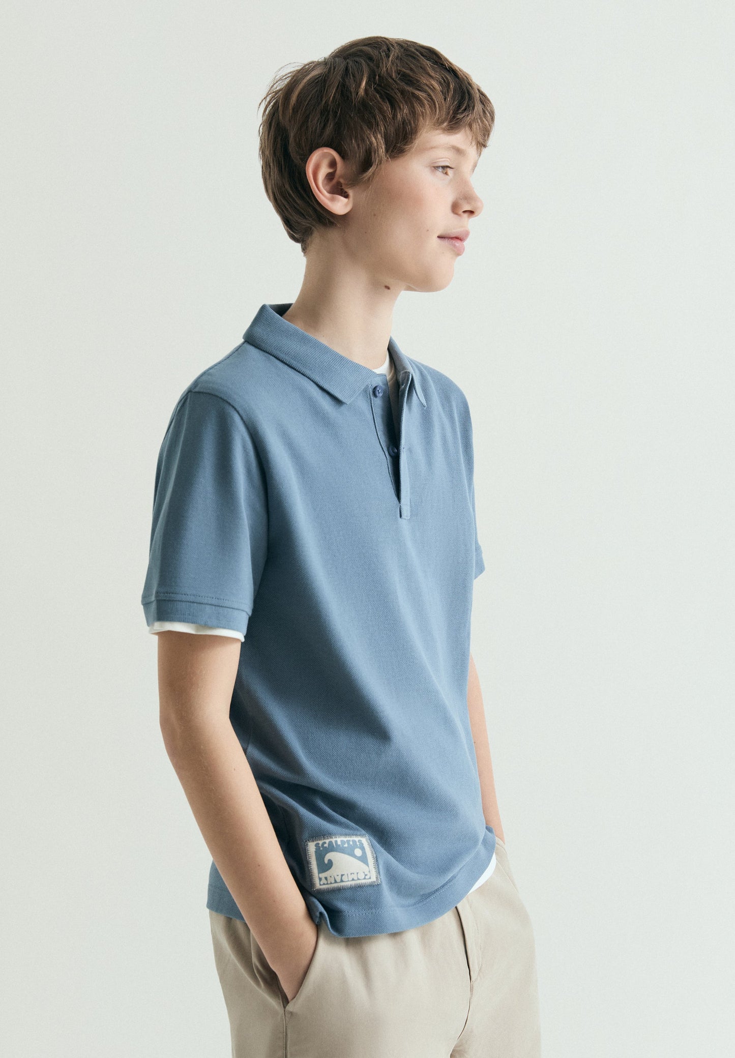 POLO SHIRT WITH CONTRAST EMBROIDERED SKULL