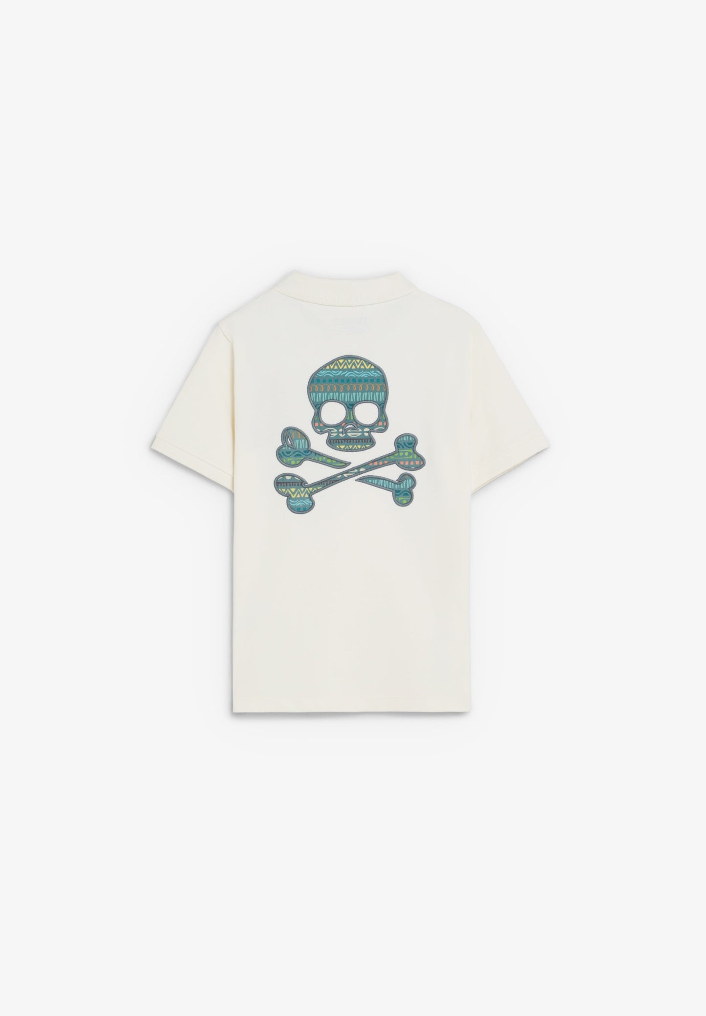 POLO SHIRT WITH CONTRAST EMBROIDERED SKULL