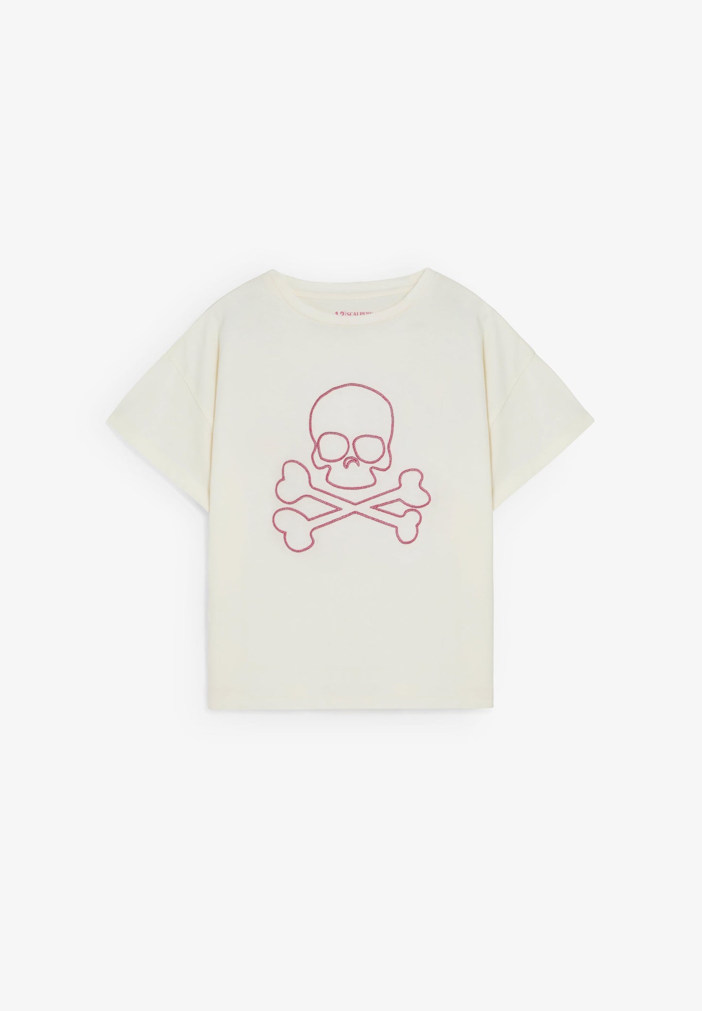 EMBROIDERED SKULL T-SHIRT