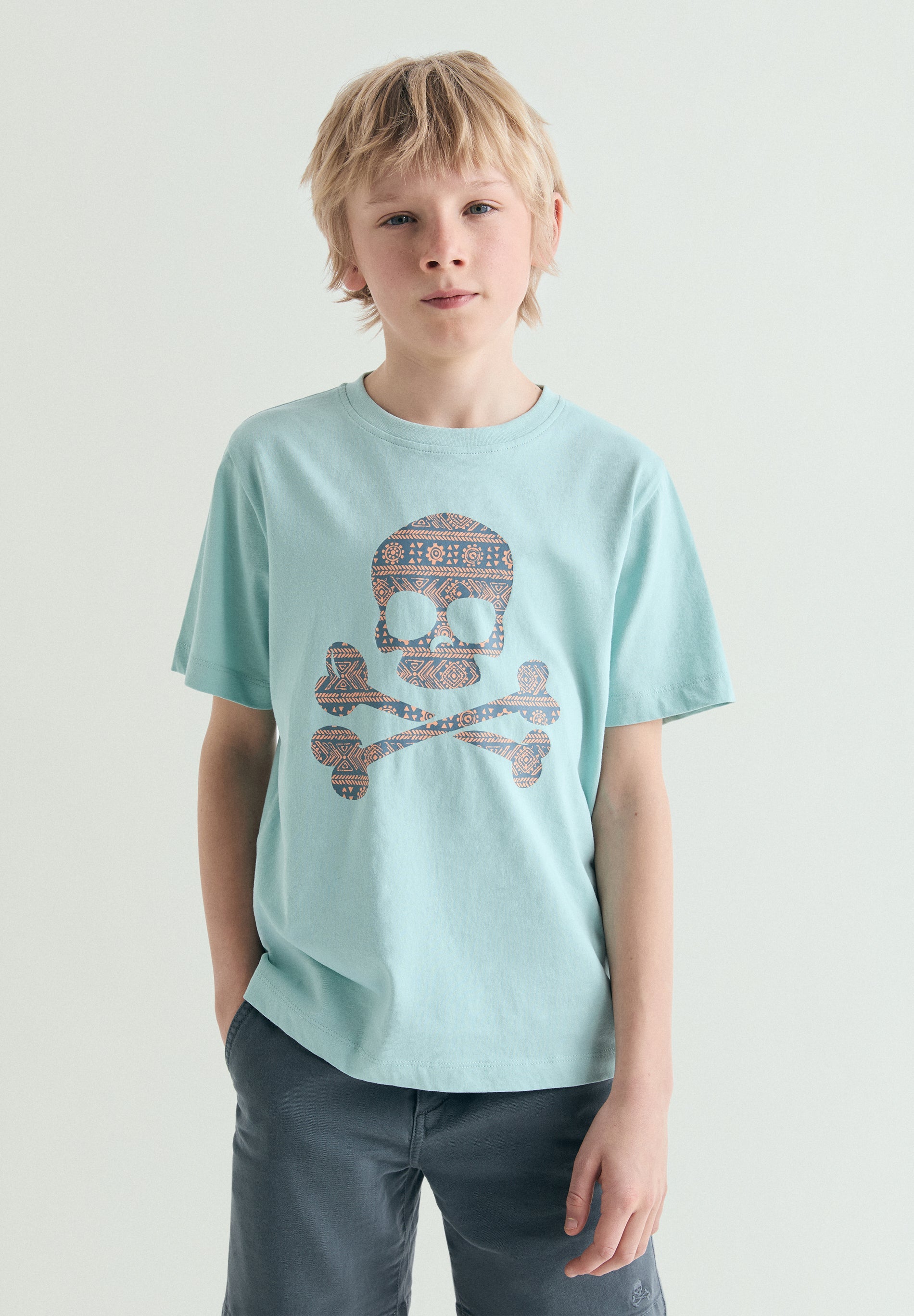 PRINTED SKULL T-SHIRT