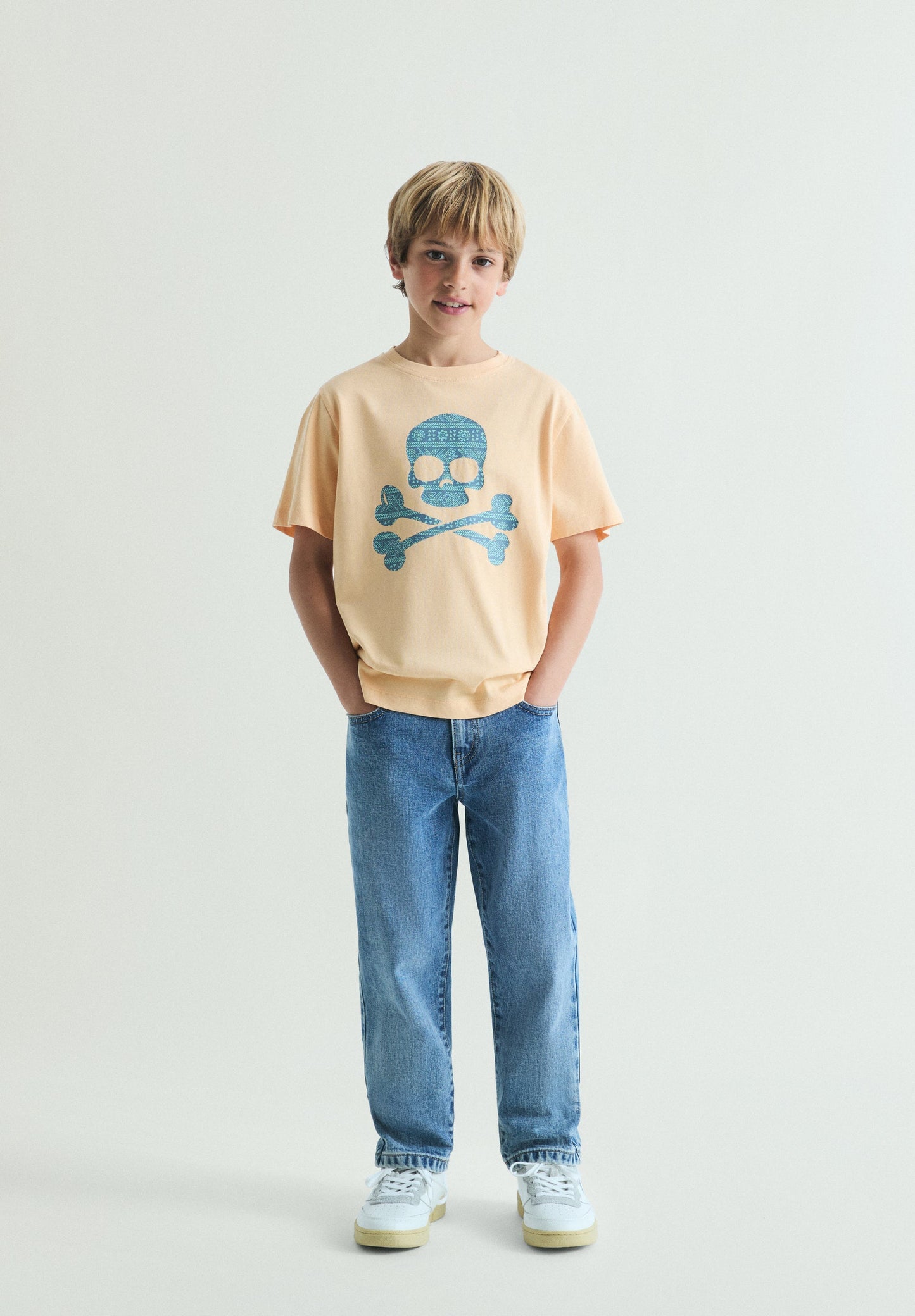 PRINTED SKULL T-SHIRT