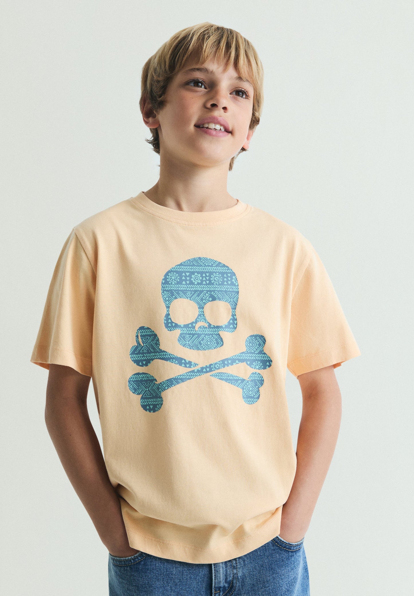 PRINTED SKULL T-SHIRT
