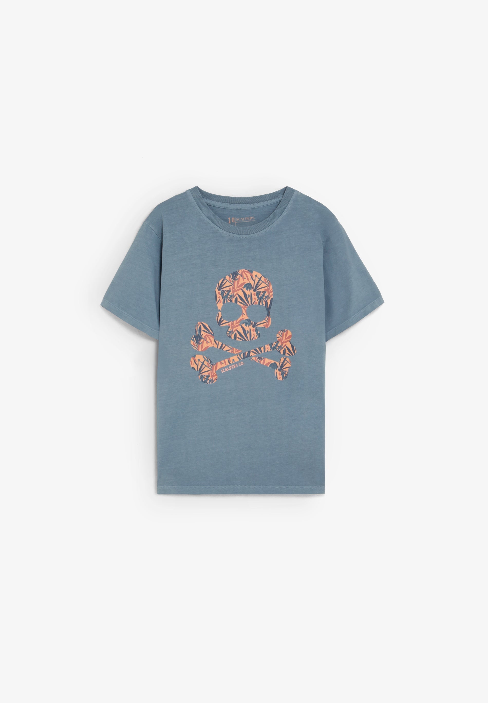 TROPICAL SKULL PRINT T-SHIRT
