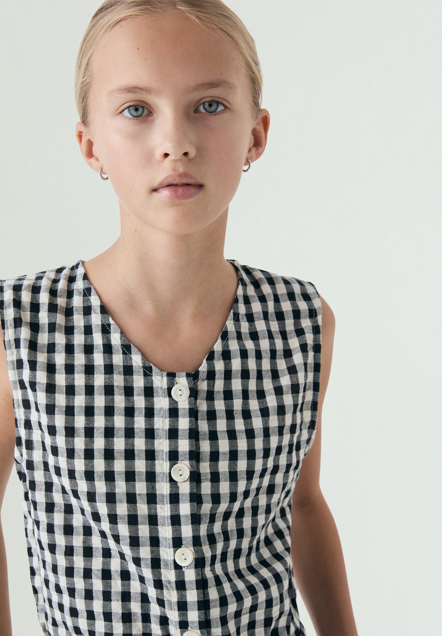 BELTED GINGHAM JUMPSUIT