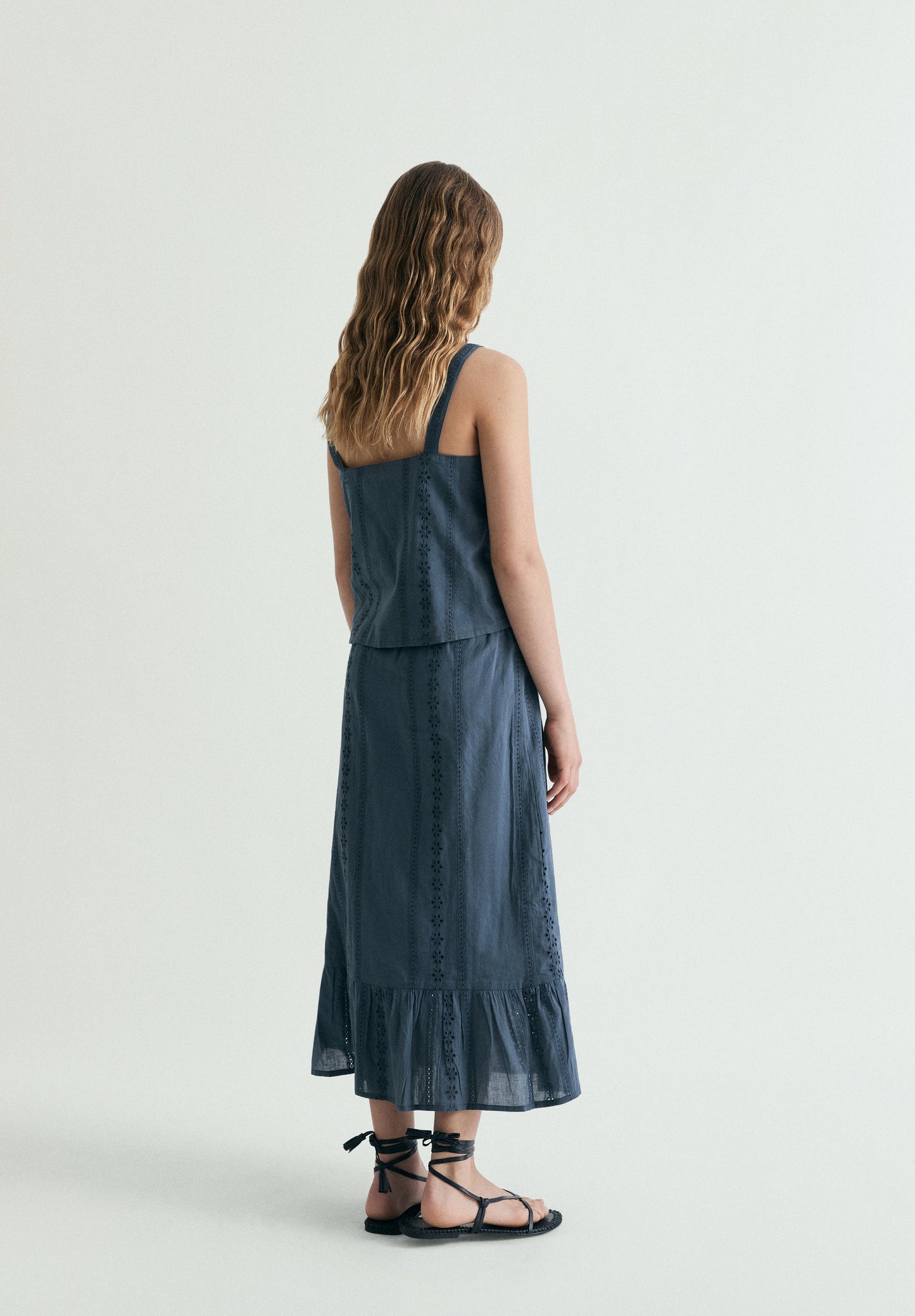 COTTON SKIRT WITH EMBROIDERY