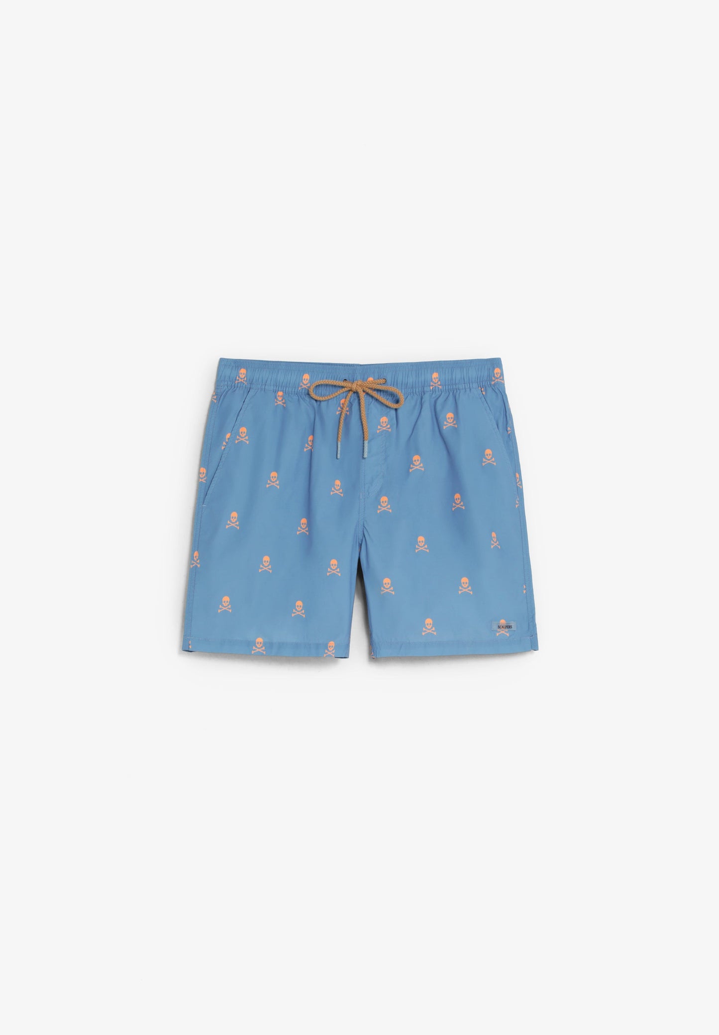 CONTRAST SKULL SWIMMING TRUNKS