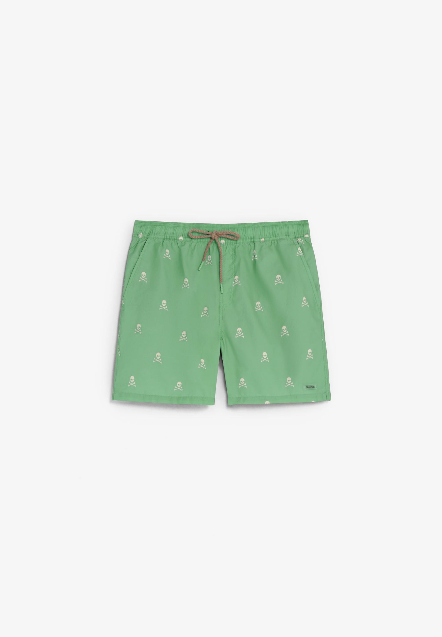 CONTRAST SKULL SWIMMING TRUNKS