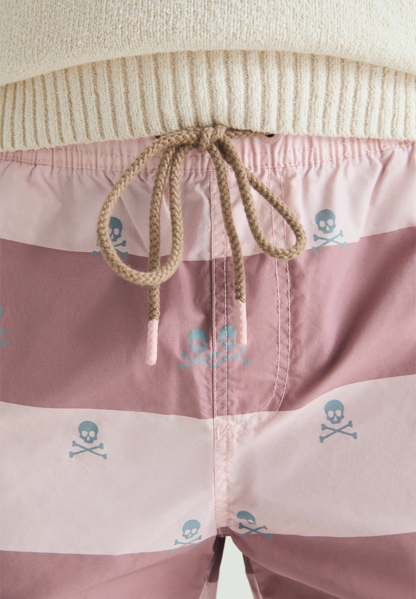 SKULL AND STRIPES SWIMMING TRUNKS