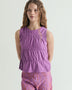 GATHERED COTTON T-SHIRT